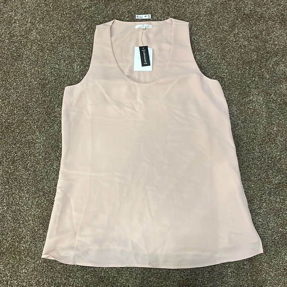 2/$30 Small polyester tank top with slit on left side. New with tags